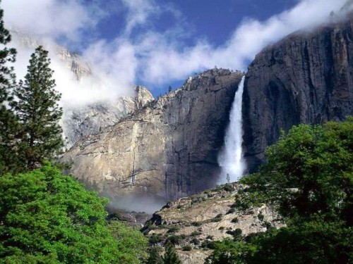 Yosemite park waterfalls